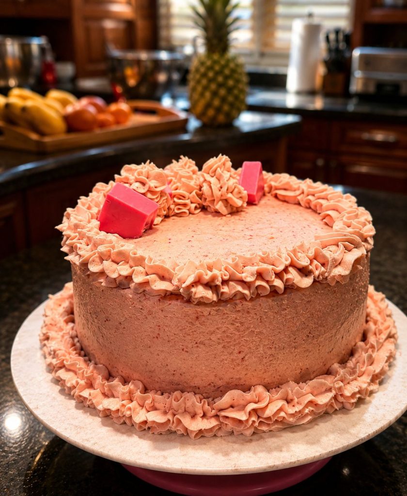 Elegant custom cake decorated with buttercream and floral accents for a birthday or wedding celebration in Montreal.